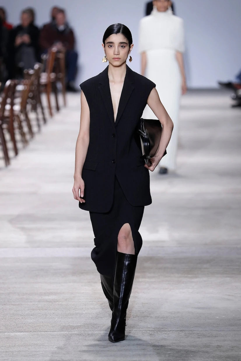 Jil Sander - Cut-out knee-high leather boots