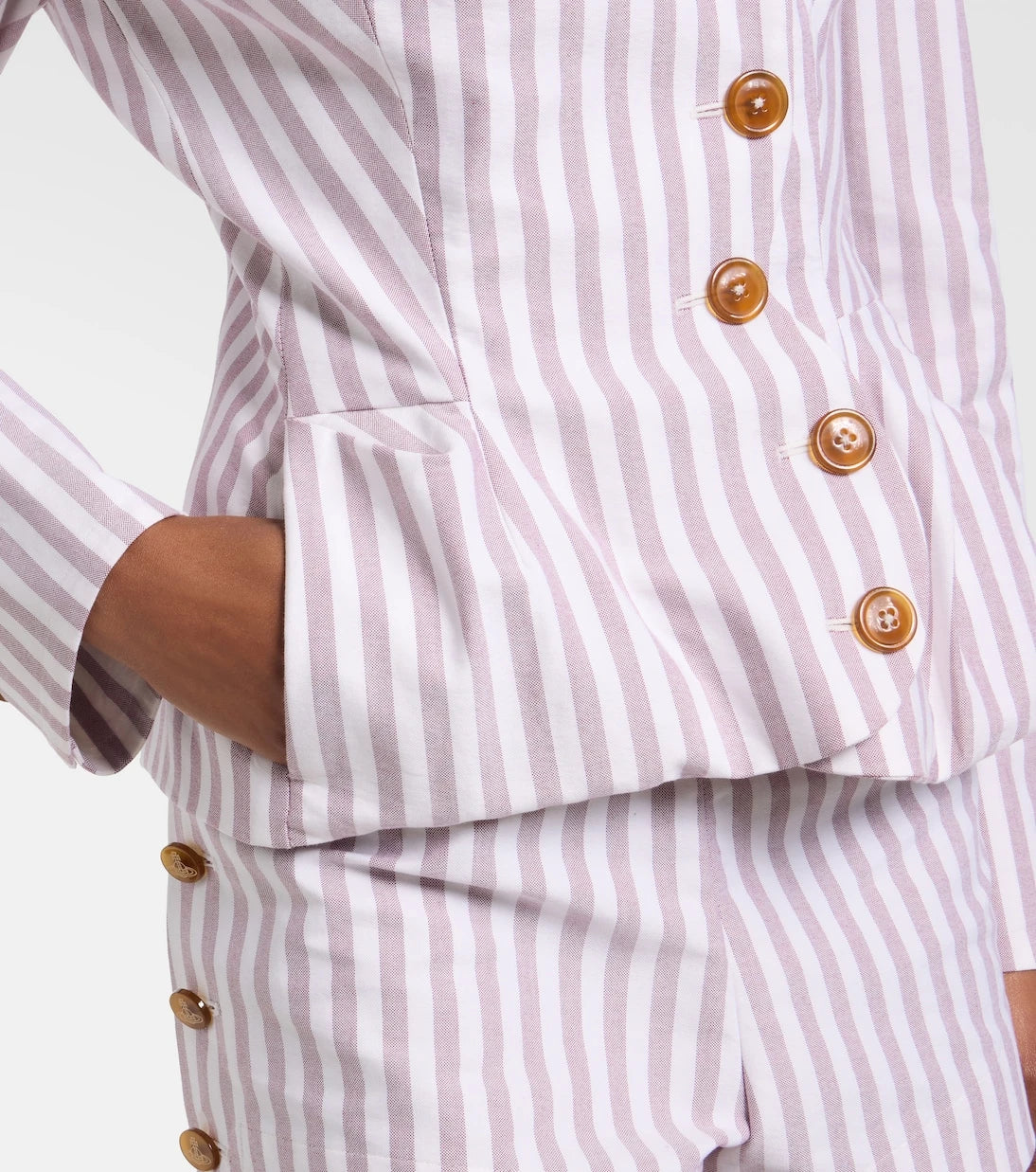 Vivienne Westwood - Drunken Tailored striped cotton jacket