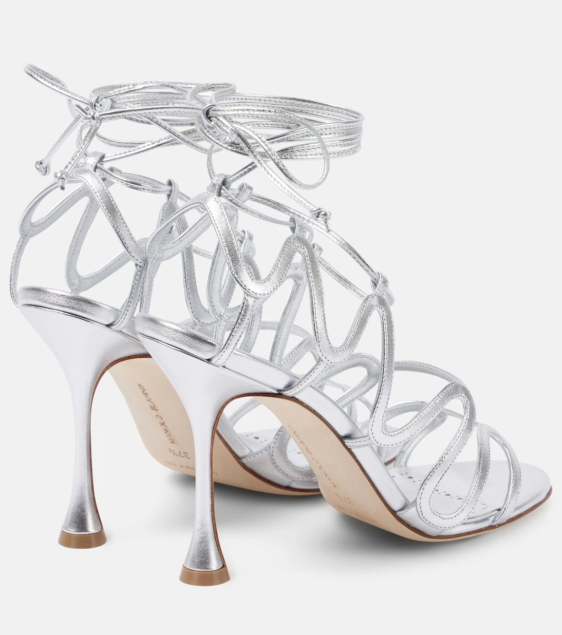 Manolo Blahnik - Fawda 105 metallic leather sandals
