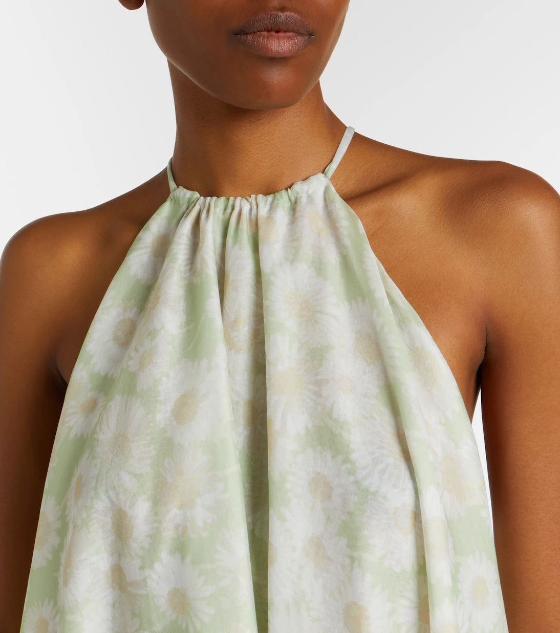 Stella McCartney - Floral halterneck cotton poplin minidress