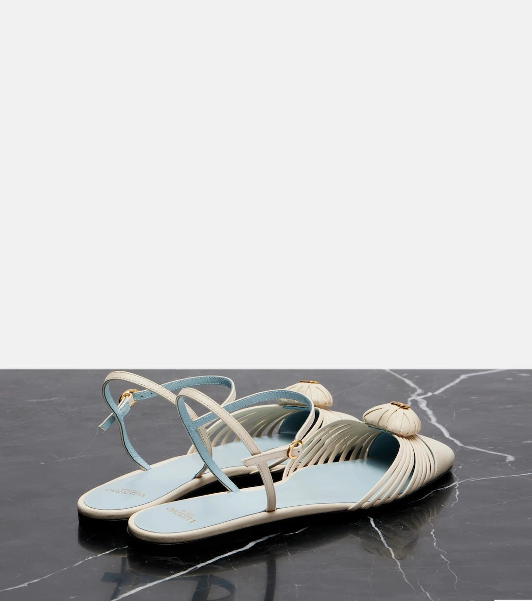 Valentino Garavani - Cœur Royal leather flats