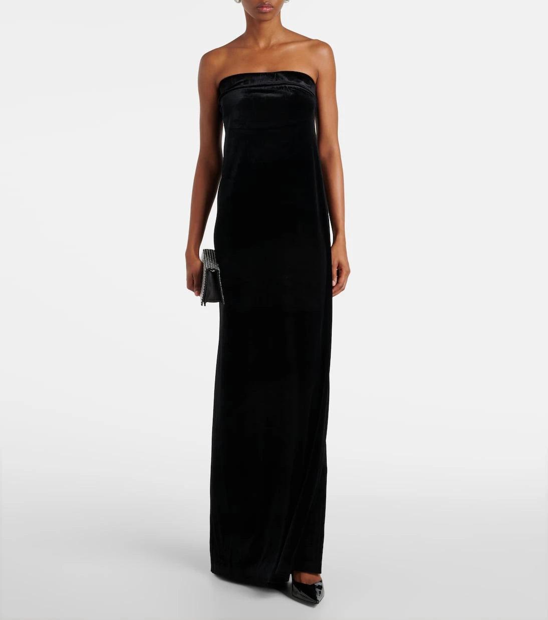 Norma Kamali - Strapless velvet gown