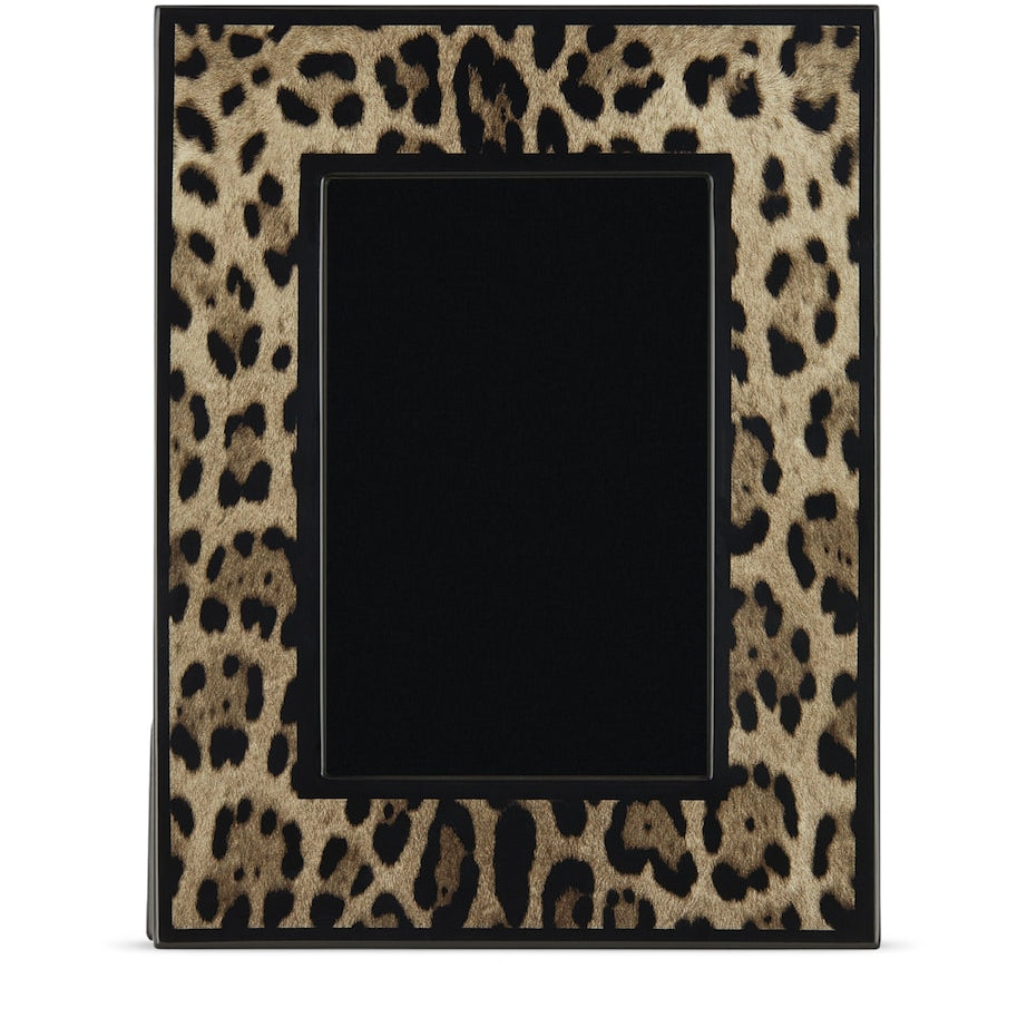 Dolce & Gabbana Casa Lacquered Wood Leopardo Photo Frame (8.7" x 6.7")