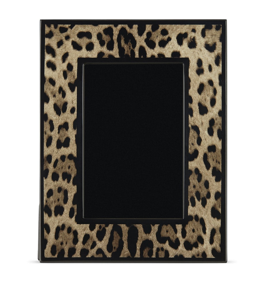 Dolce & Gabbana Casa Lacquered Wood Leopardo Photo Frame (8.7" x 6.7")