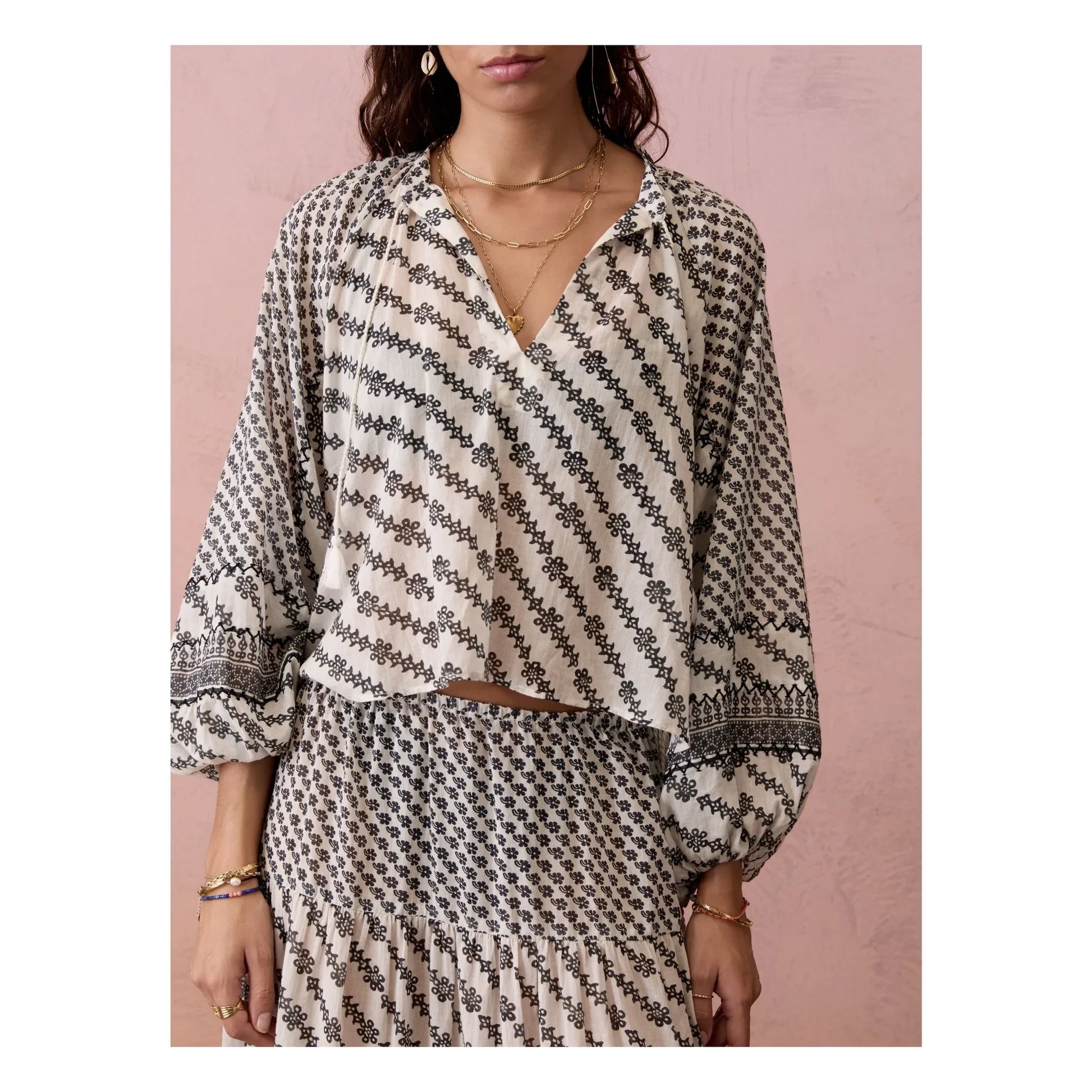 Boteh - Levante blouse | Grey