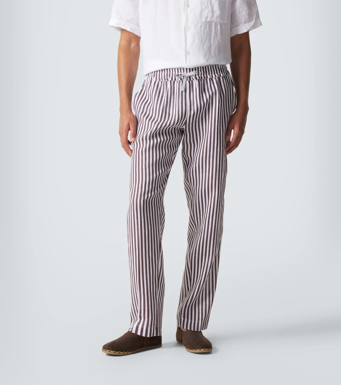 Fedeli - Striped linen straight pants