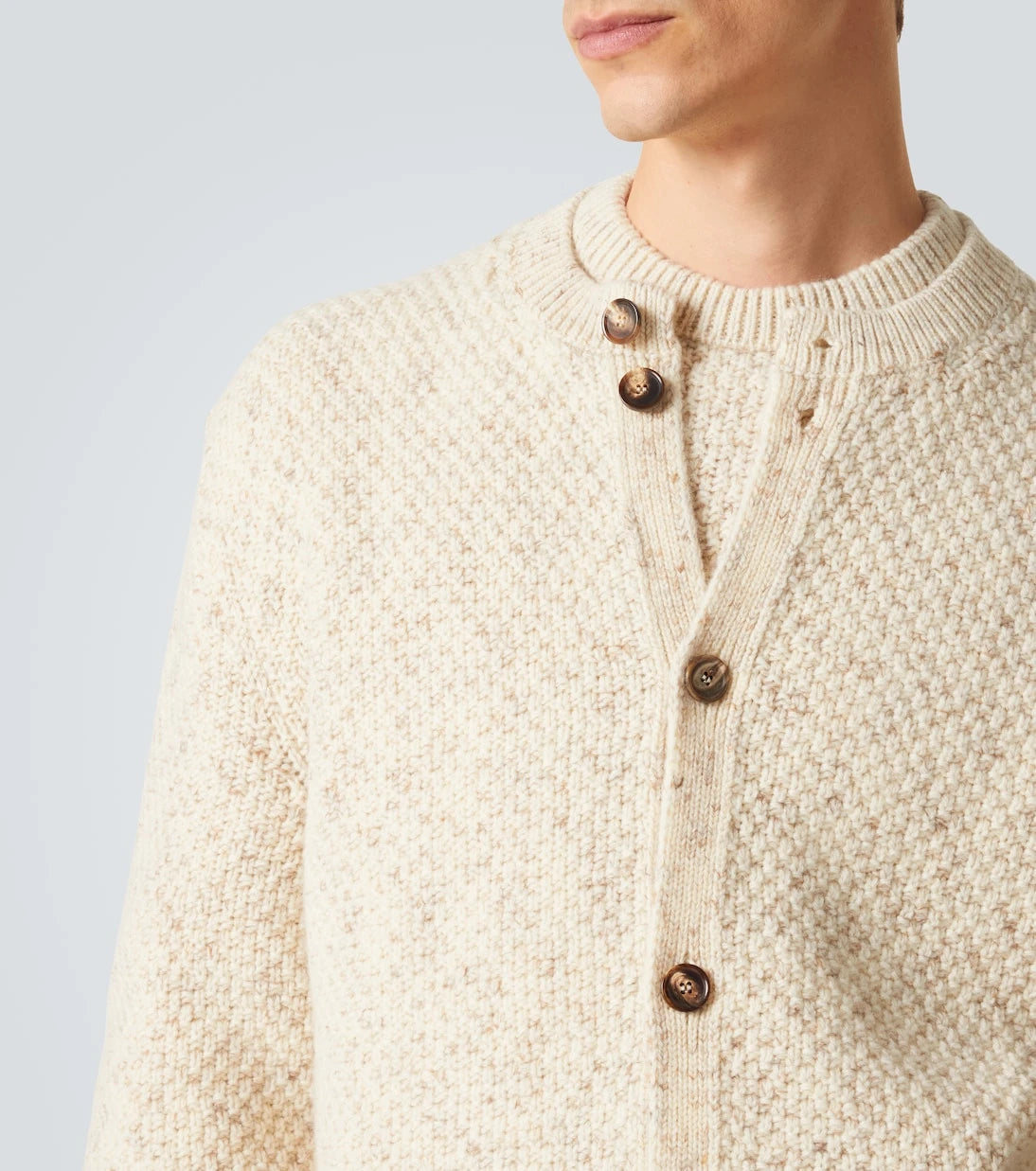 Loro Piana - Ash wool and cashmere-blend cardigan