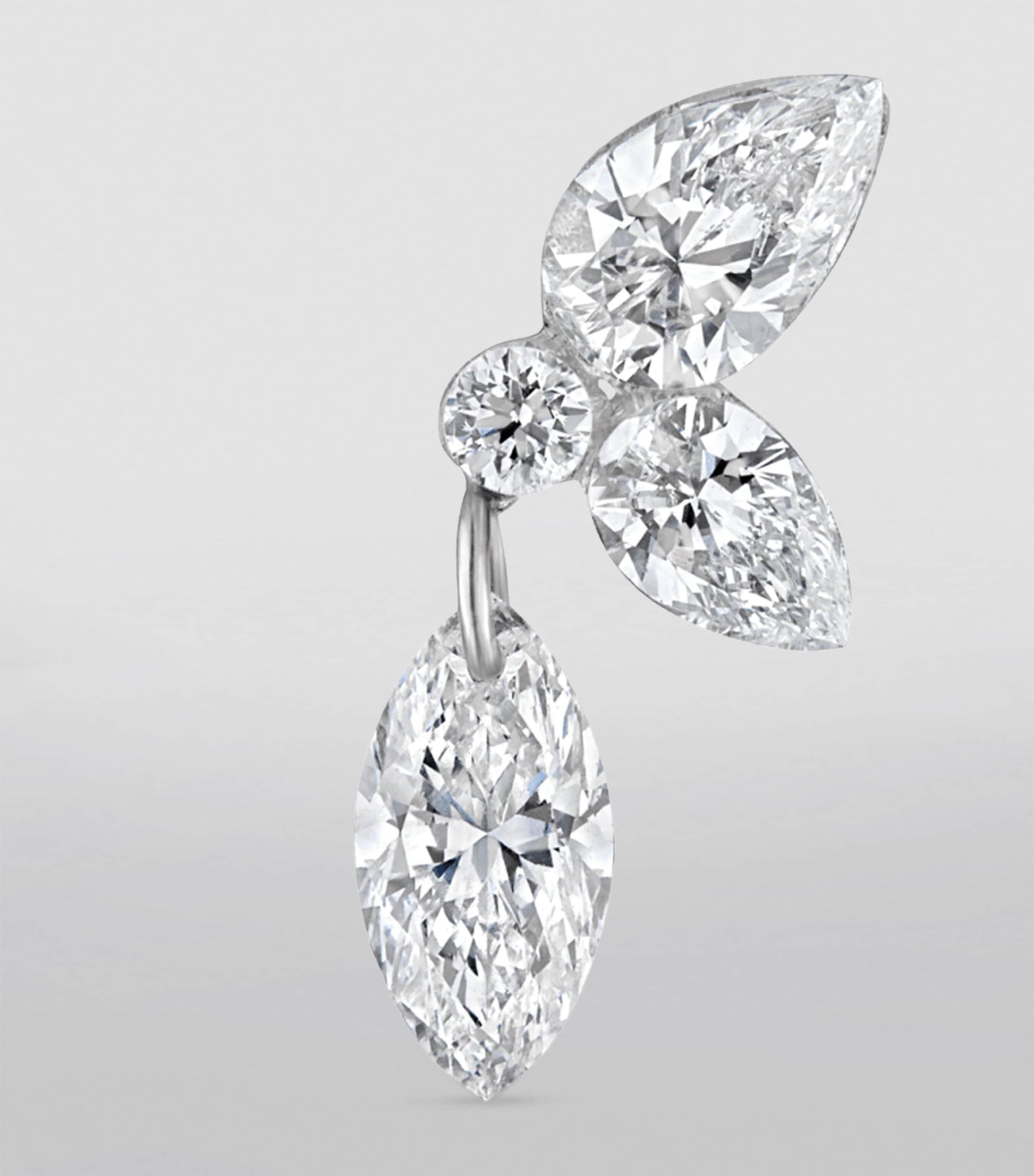 Maria Tash Grand Marquise Pear Diamond Echo Earring (Direction A, 10.5mm)