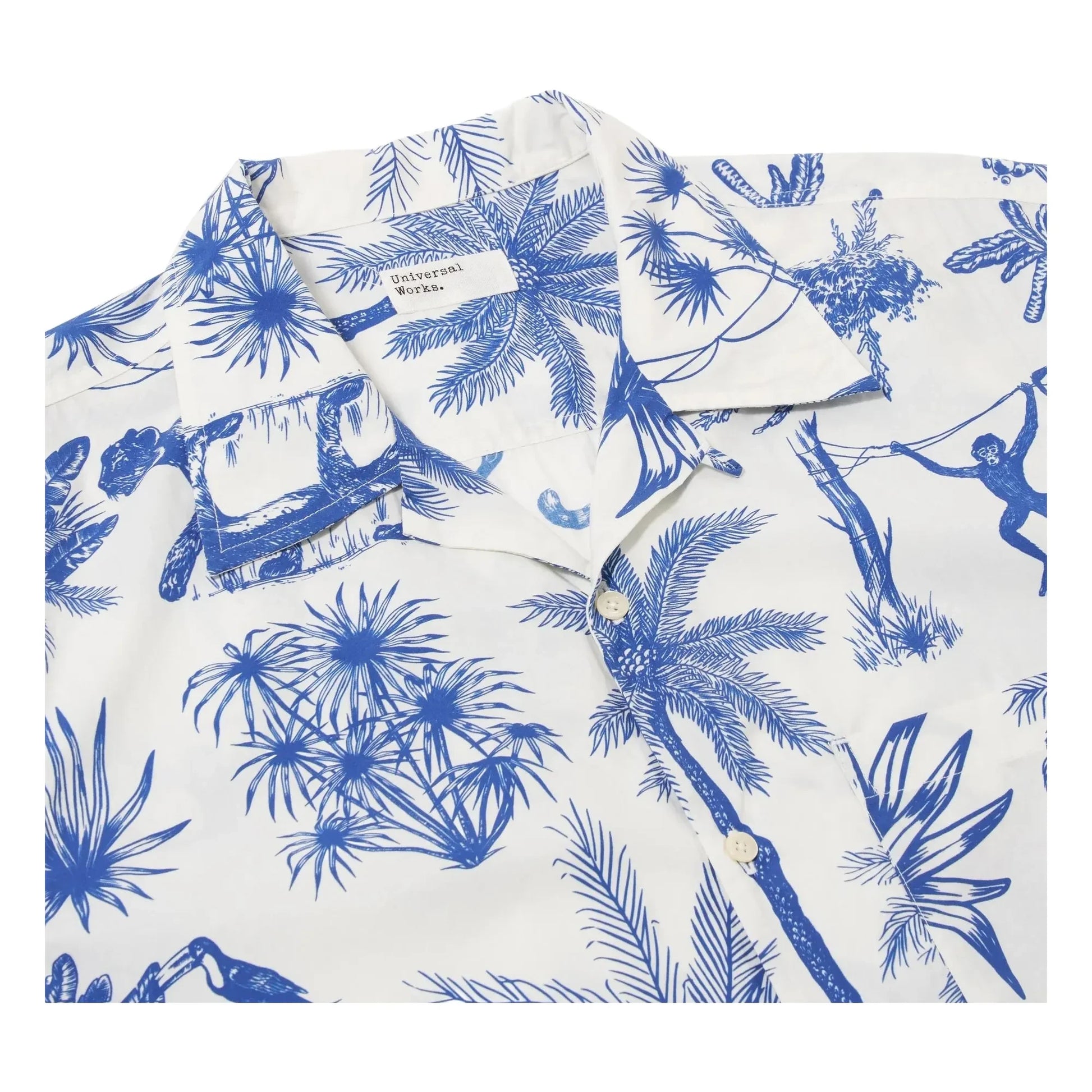 Universal Works - Camp Jungle Toile shirt  | White