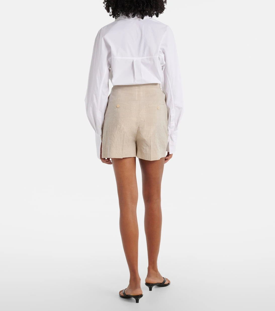 Max Mara - Abisso virgin wool canvas shorts