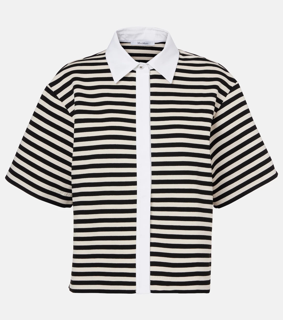 Max Mara - Wilson striped poplin-trimmed jersey shirt