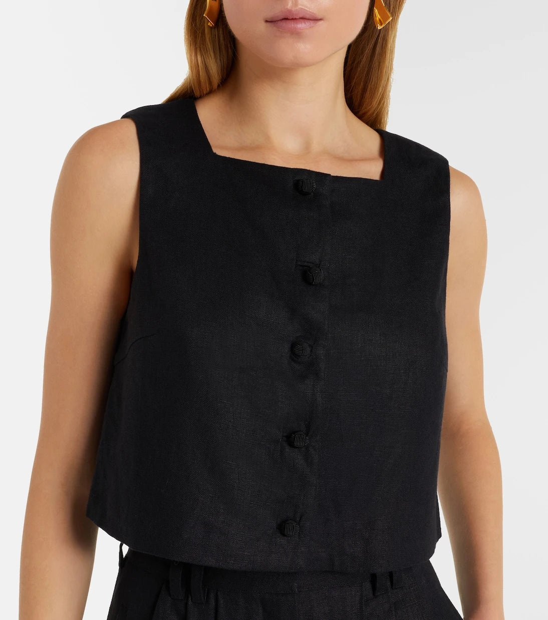 Posse - Rio linen crop top