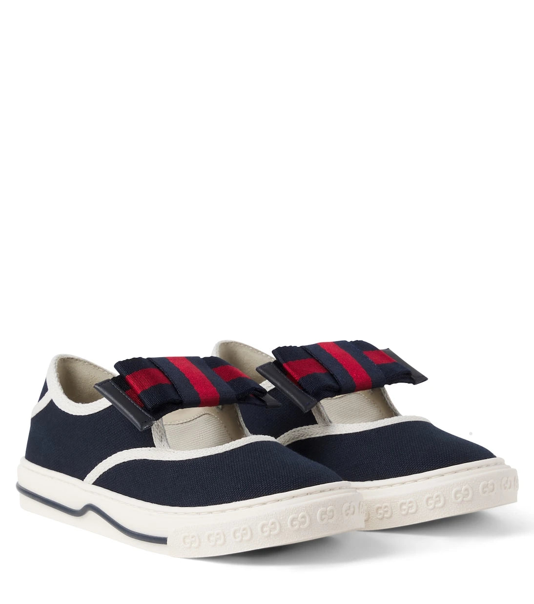 Gucci Kids - Bow-detail canvas sneakers