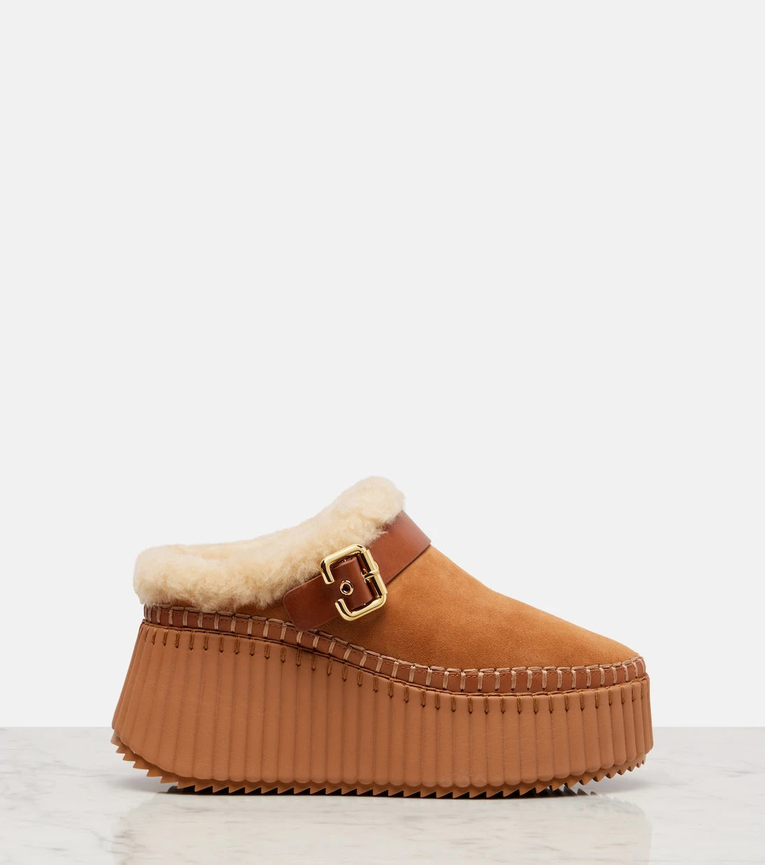 Chloé - Nama 80 suede platform mules
