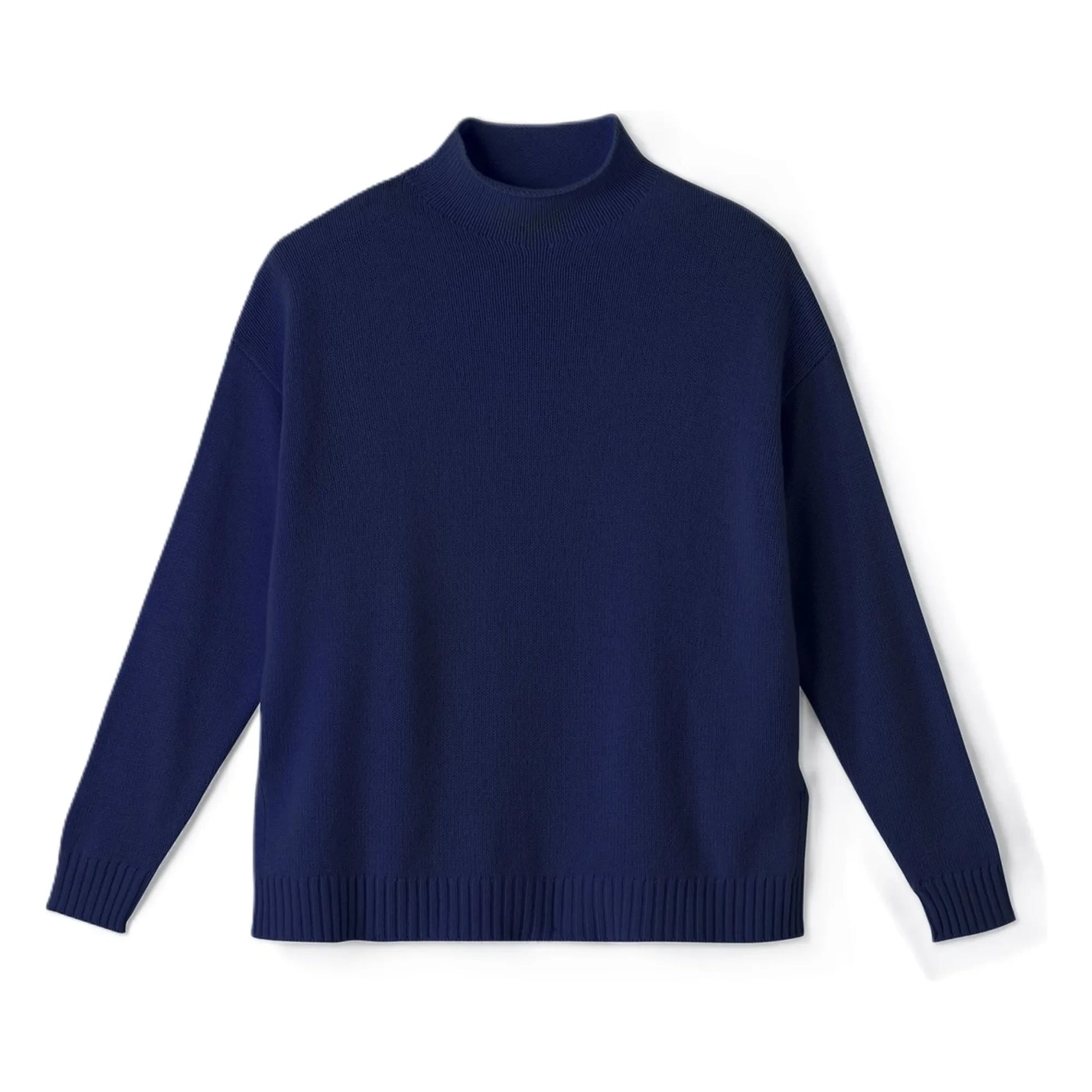 Bompard - Cashmere High Neck Sweater | Navy blue
