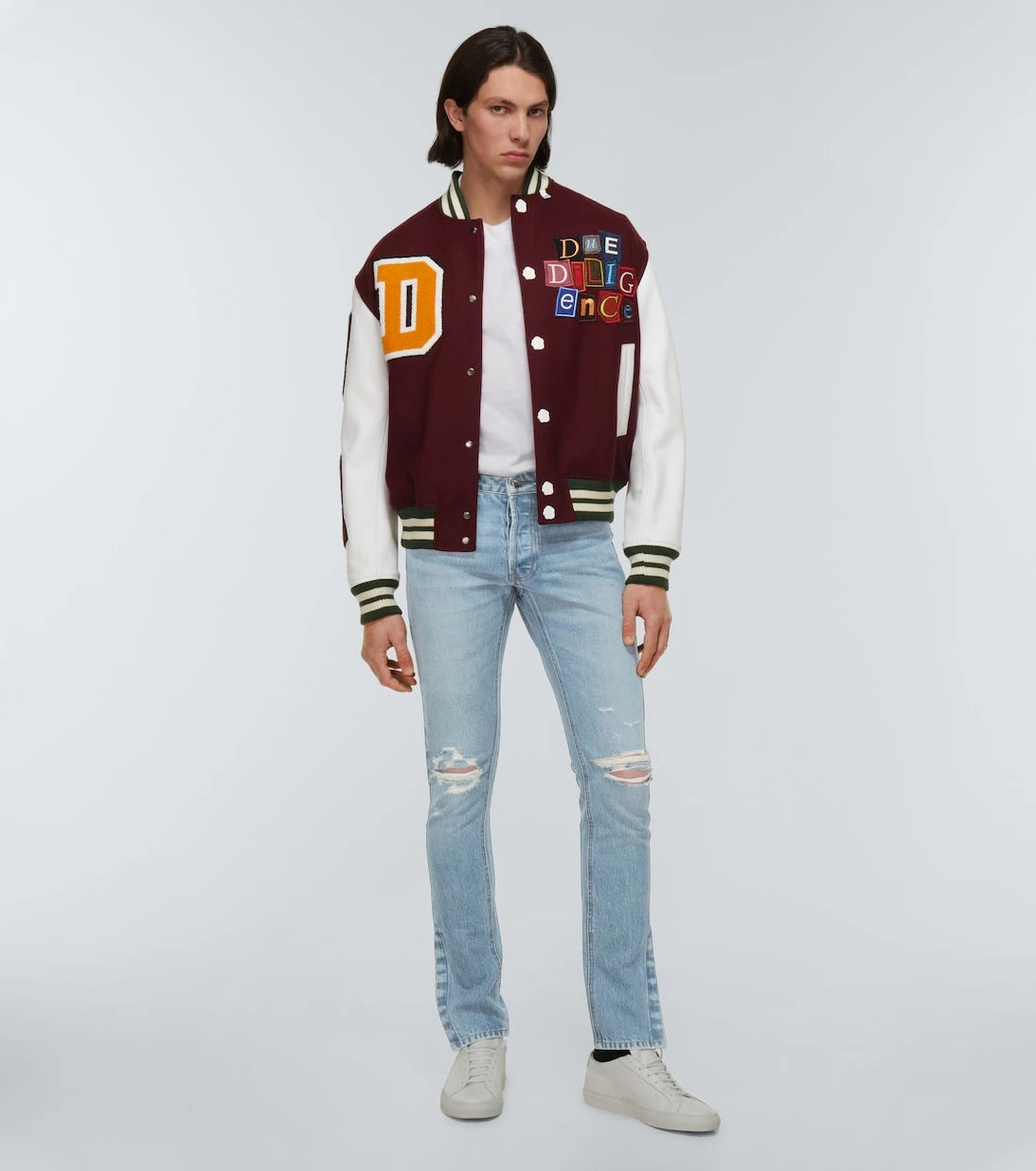 Due Diligence - Slim-fit distressed jeans