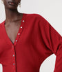 AllSaints Red Wool Honor V-Neck Cardigan