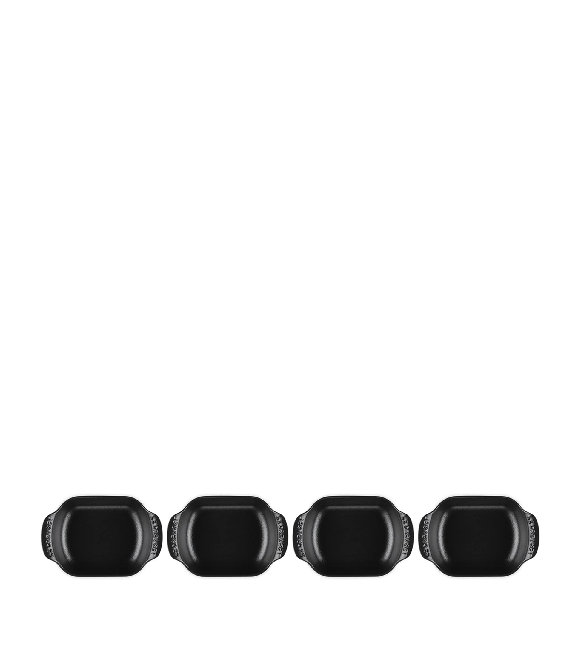 Set of 4 Cast Iron Gourmand Rectangular Mini Bakers (13cm)