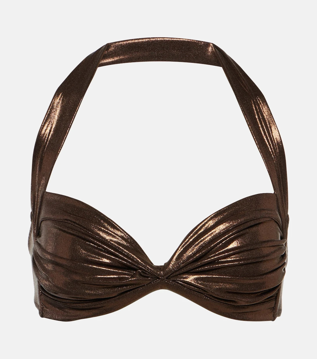 Norma Kamali - Bill metallic bikini top