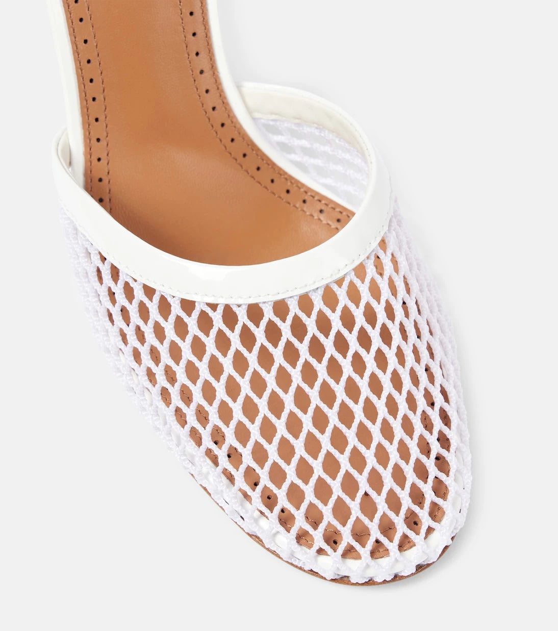 Alaïa - Leather-trimmed mesh pumps