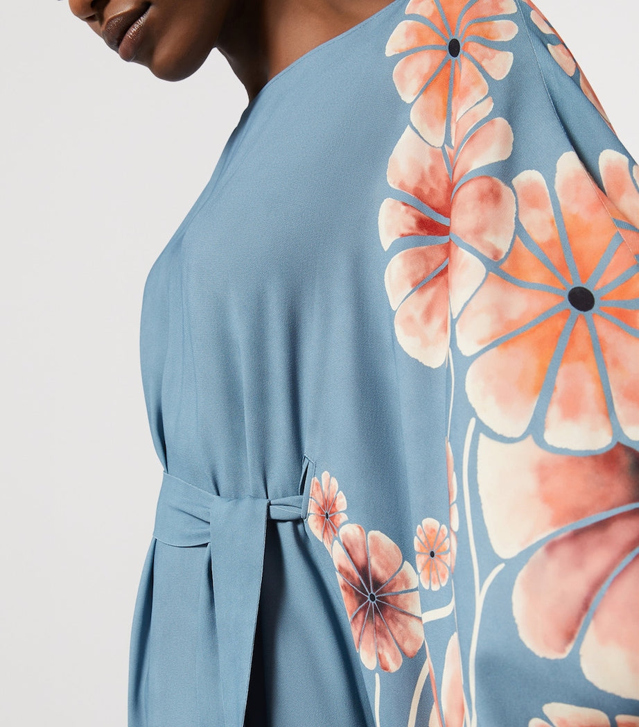 Blue x Maccapani Flowers Kaftan Maxi Dress