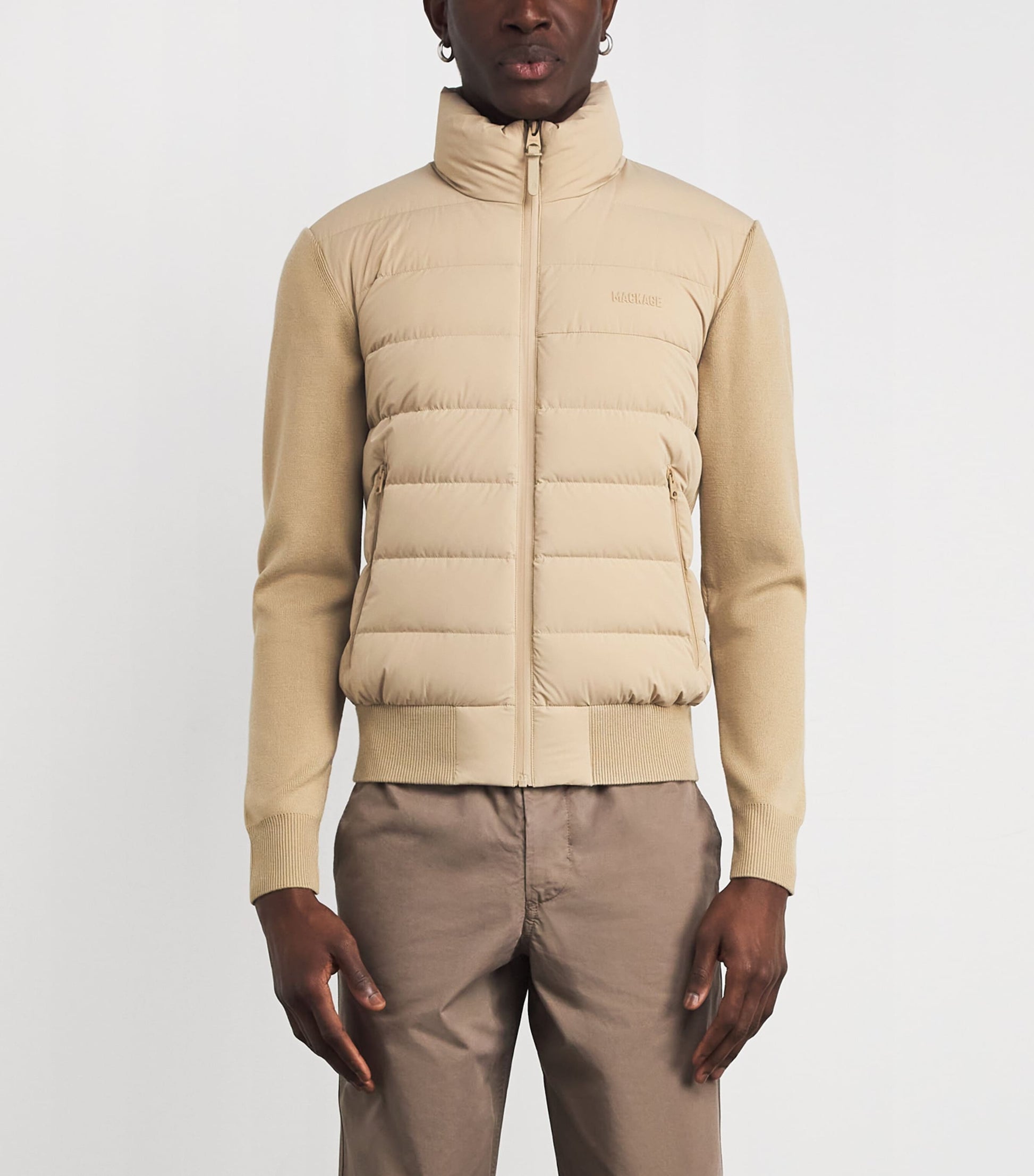 Beige Haney-City Hybrid Down Jacket