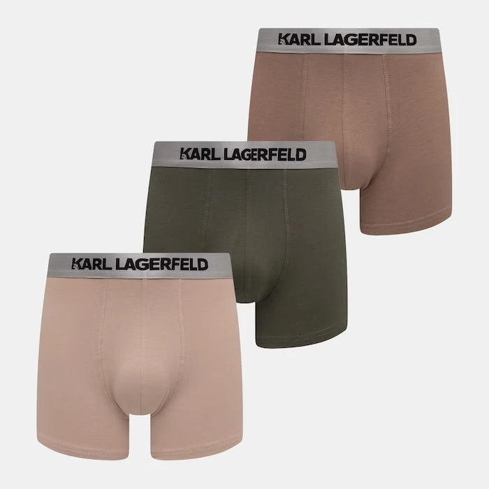 Karl Lagerfeld pamuklu elastan erkek boxer 3'lü