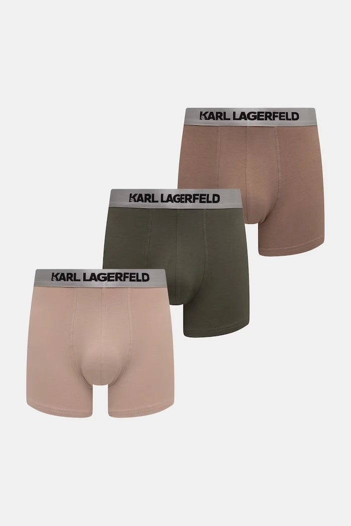 Karl Lagerfeld pamuklu elastan erkek boxer 3'lü