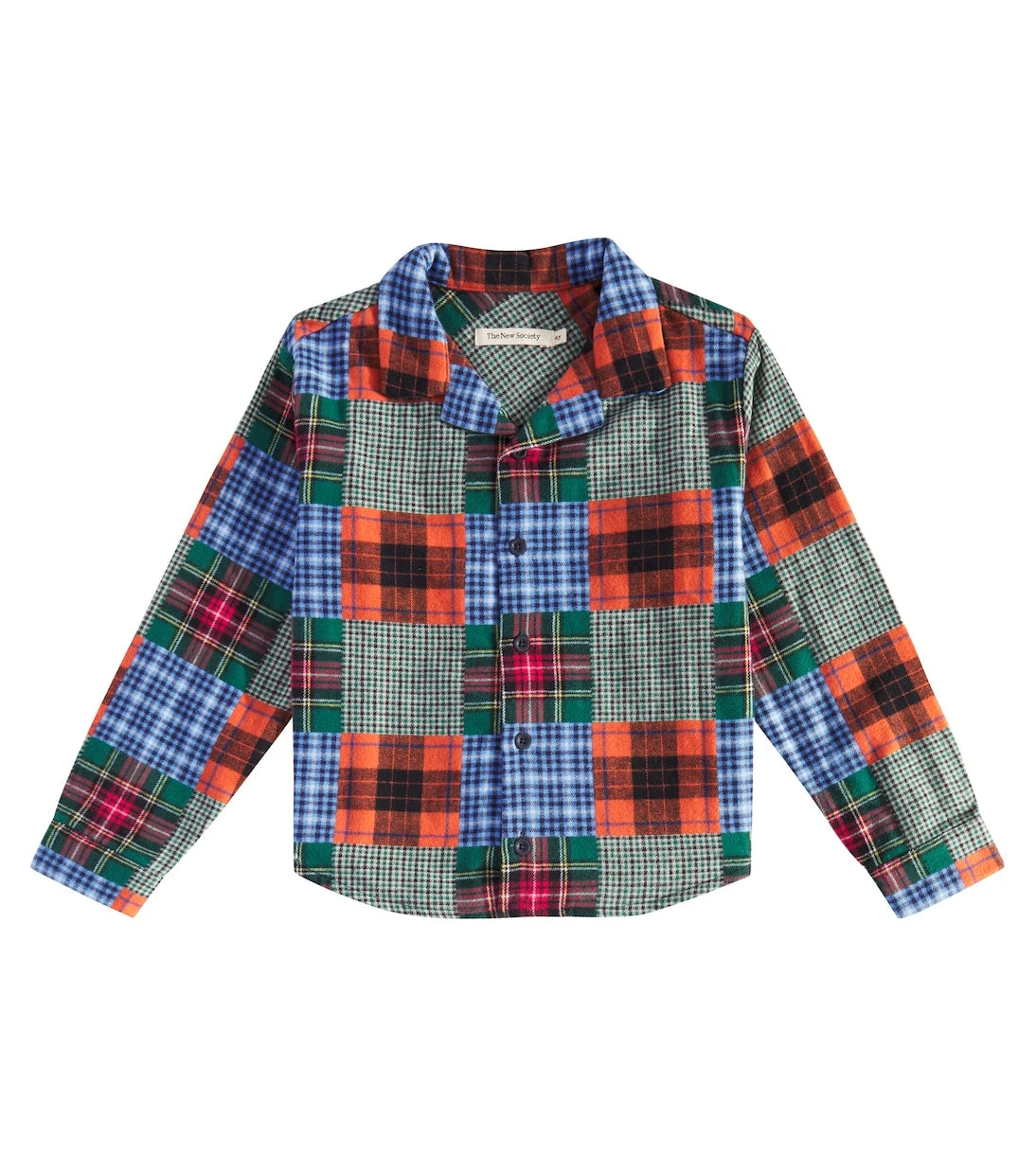 The New Society - Perth patchwork cotton shirt