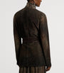 Ralph Lauren Collection Brown Velvet Devoré Lilianna Jacket