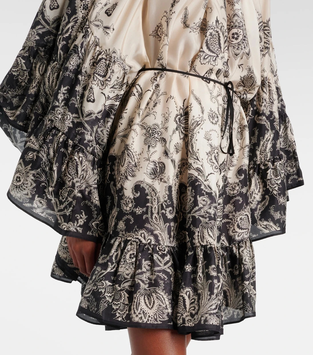 Zimmermann - Rhiannon floral gathered silk minidress