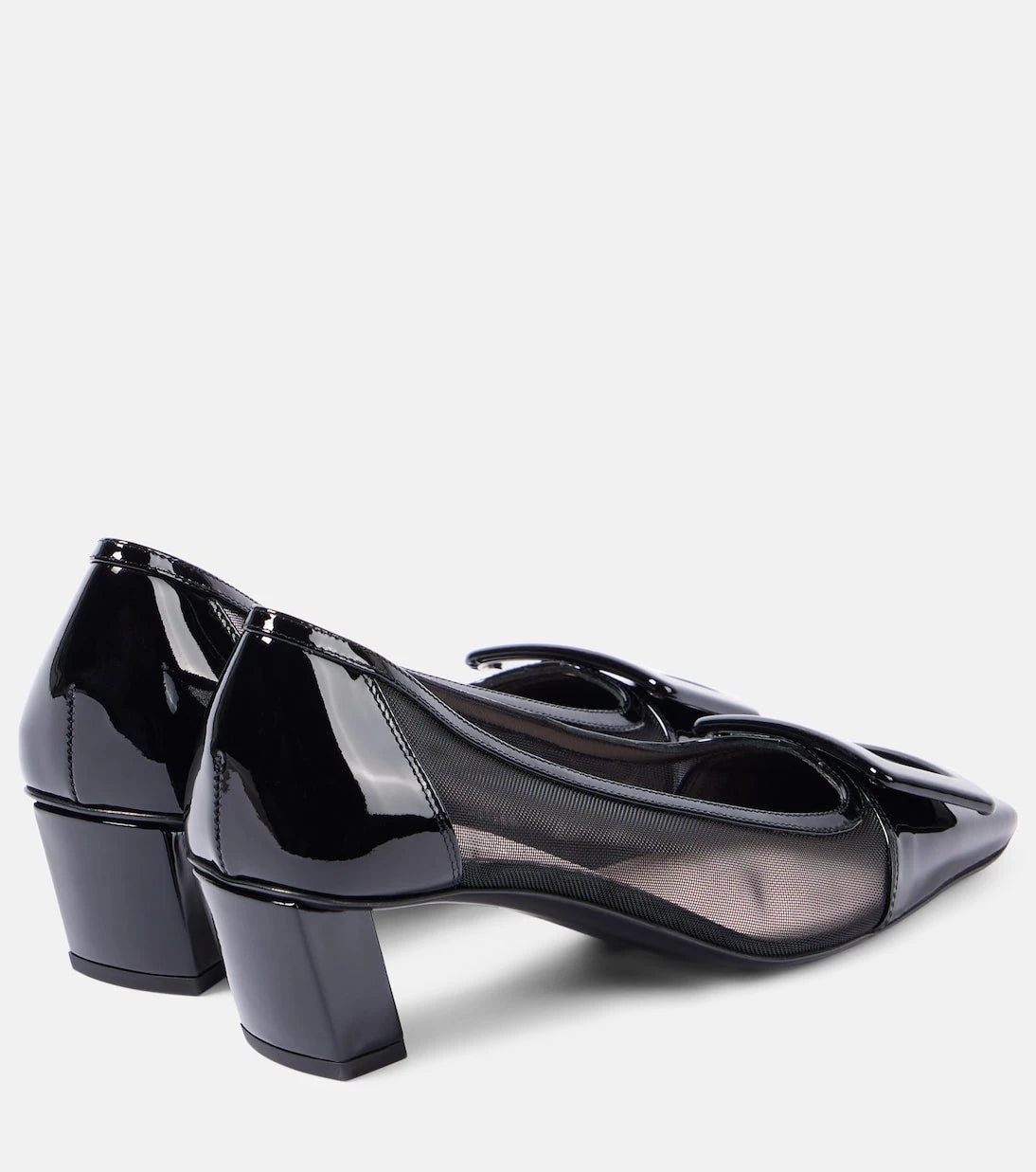 Roger Vivier - حذاء بيل فيفييه 45 من الشبك المُزيّن بالجلد