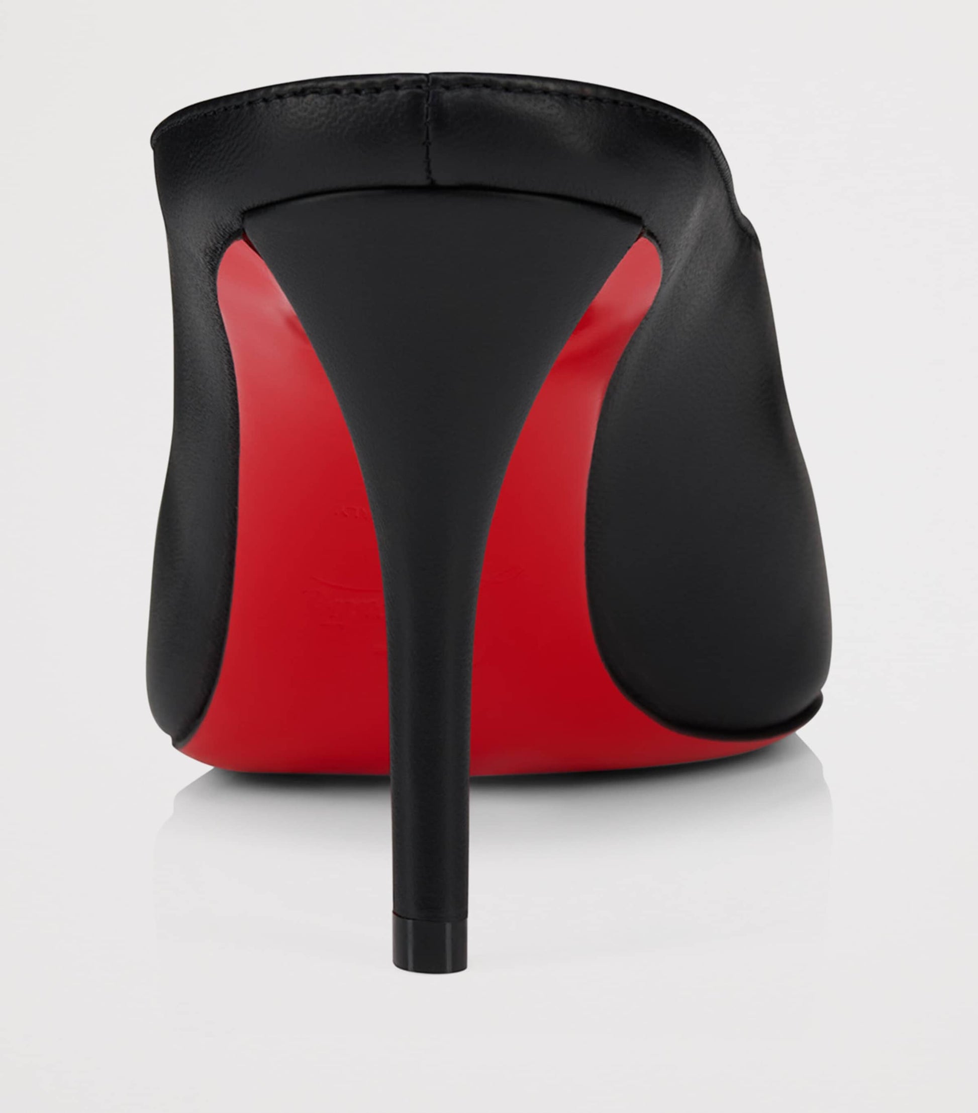 Christian Louboutin Black Miss Z Slimimule Leather Heeled Mules 80