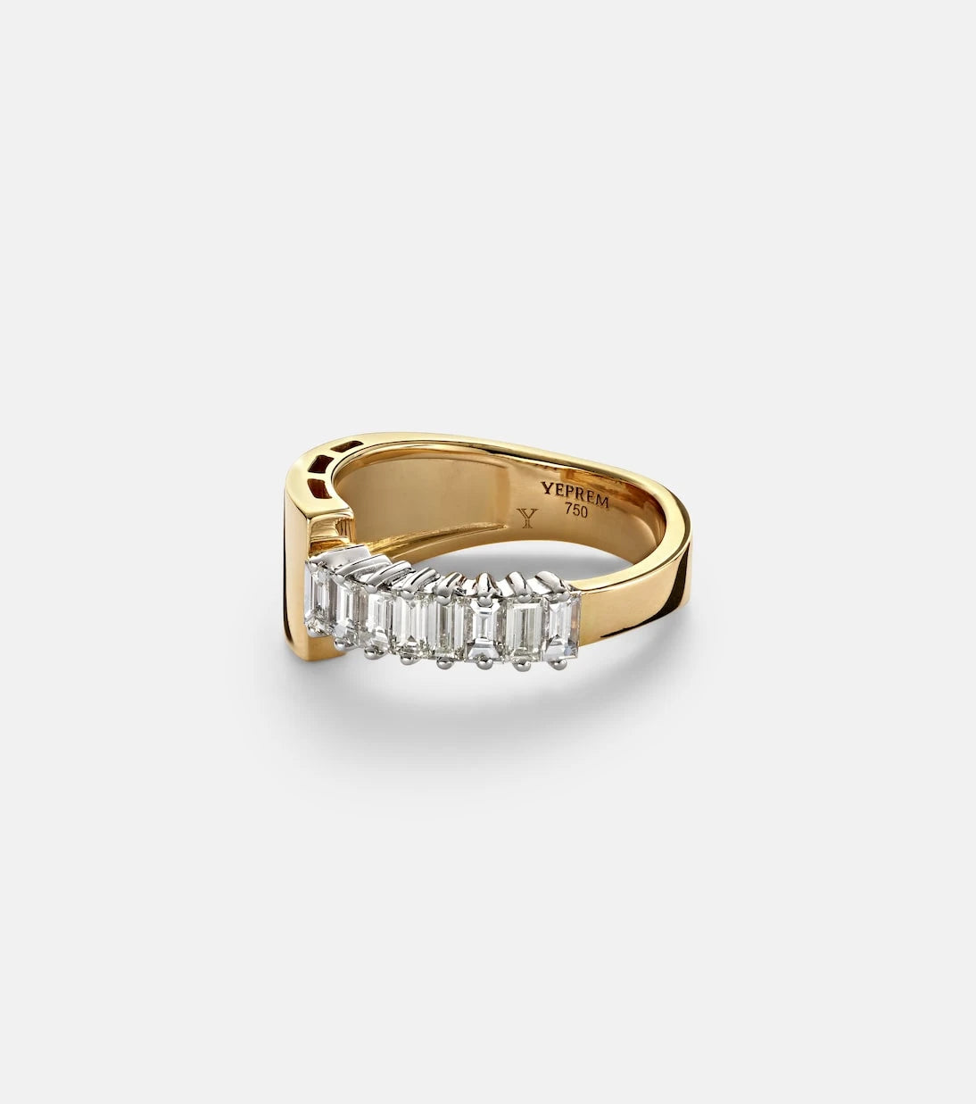 Yeprem - 18kt yellow and white gold ring with diamonds