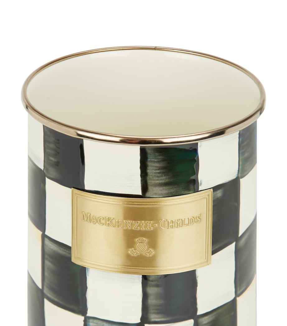 Courtly Check Enamel Utensil Holder