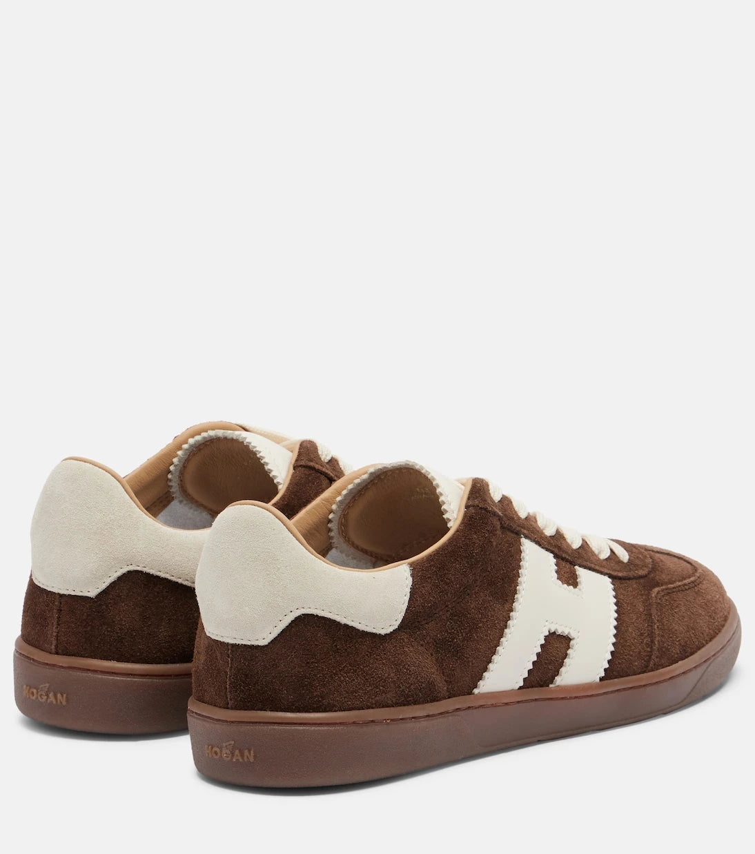 Hogan - H647 leather-trimmed suede sneakers