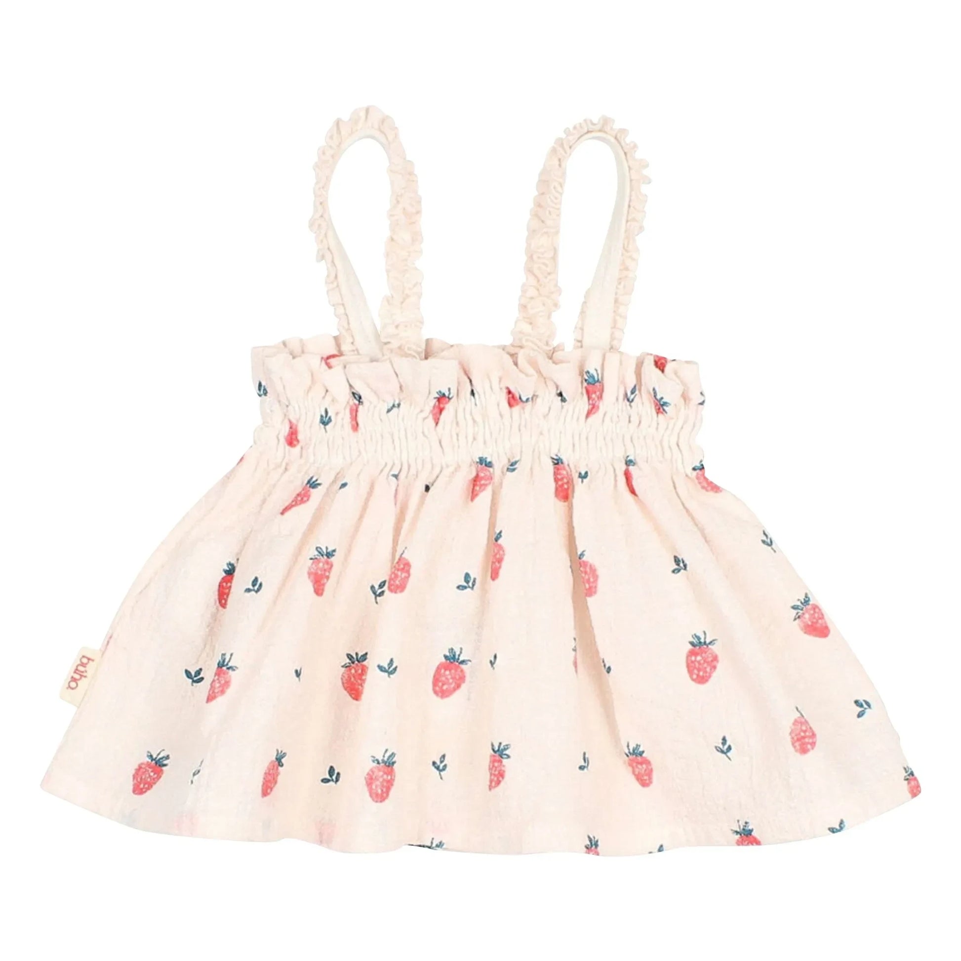 Búho - Organic Cotton Strawberry Top | Pale Pink