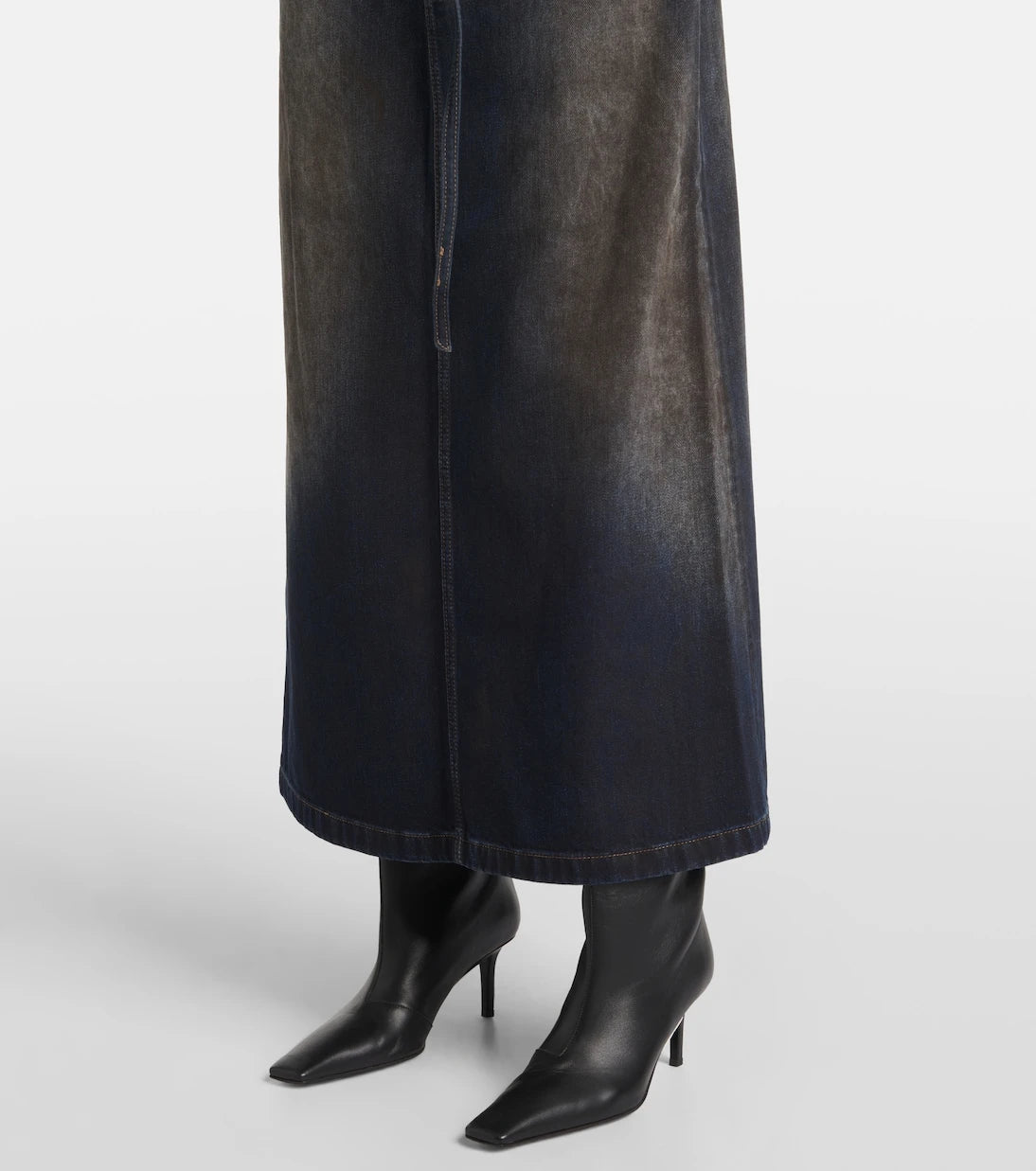 Acne Studios - تنورة تاليا الدنيم الطويلة