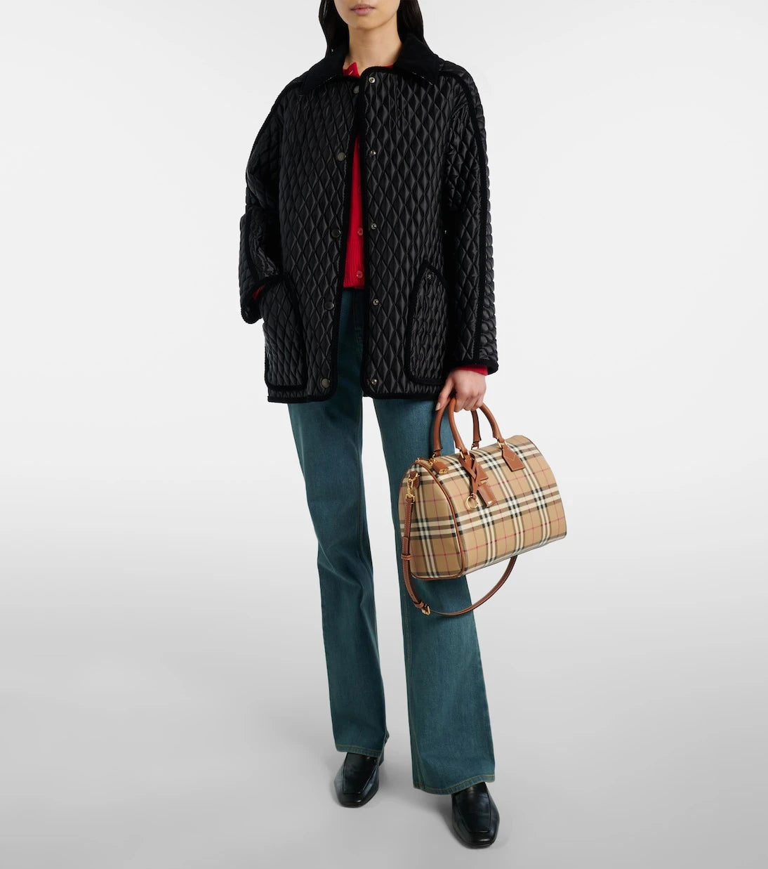 Burberry - Burberry Check flared jeans