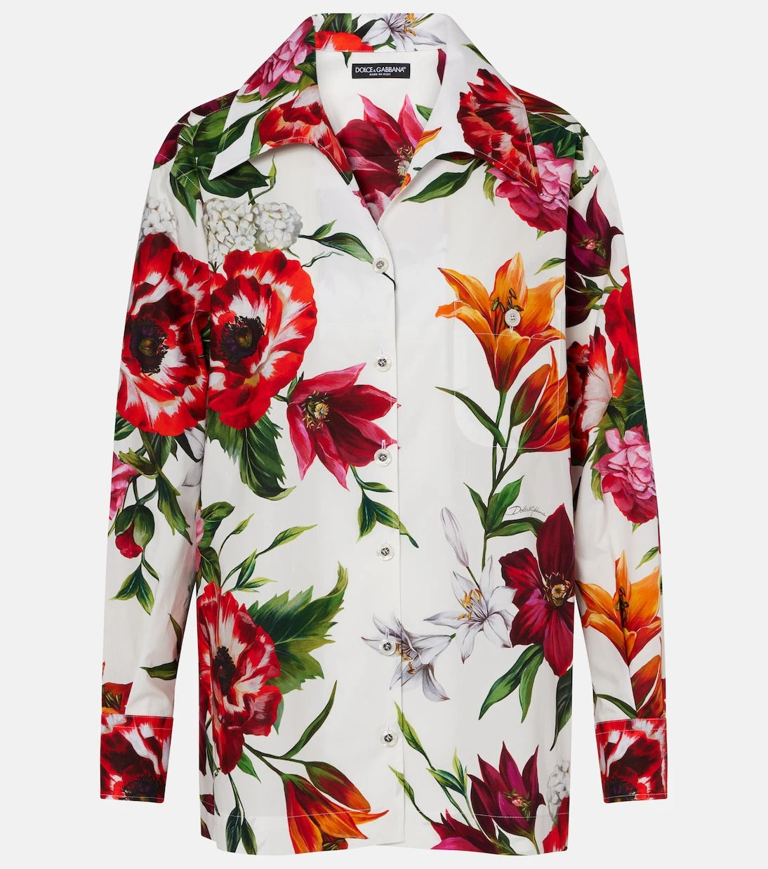 Dolce&Gabbana - Floral oversized cotton shirt