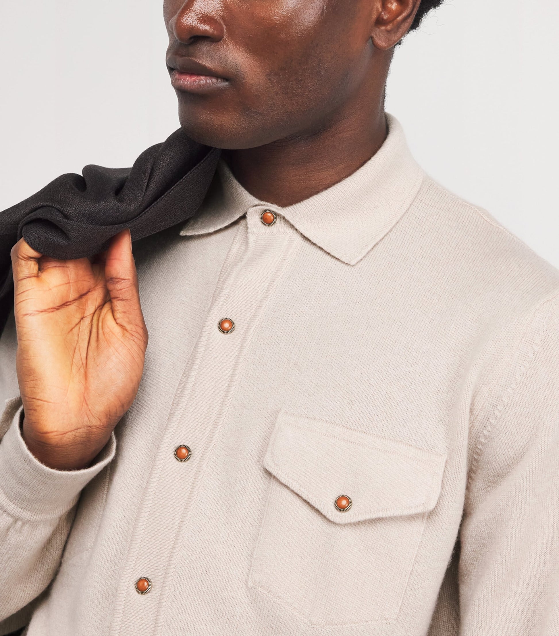 Beige Cashmere Texas Overshirt