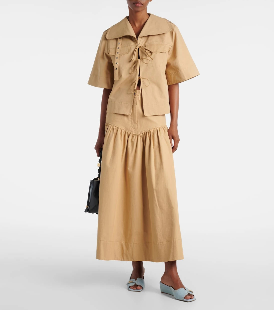 Ganni - Butterfly wedge mules