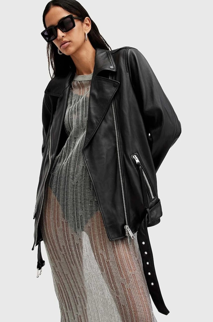 Кожено яке AllSaints BILLIE