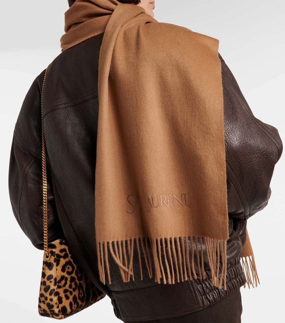 Saint Laurent - Fringed cashmere scarf