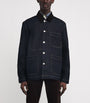 PAIGE Navy Corduroy-Collar Pauler Denim Chore Jacket