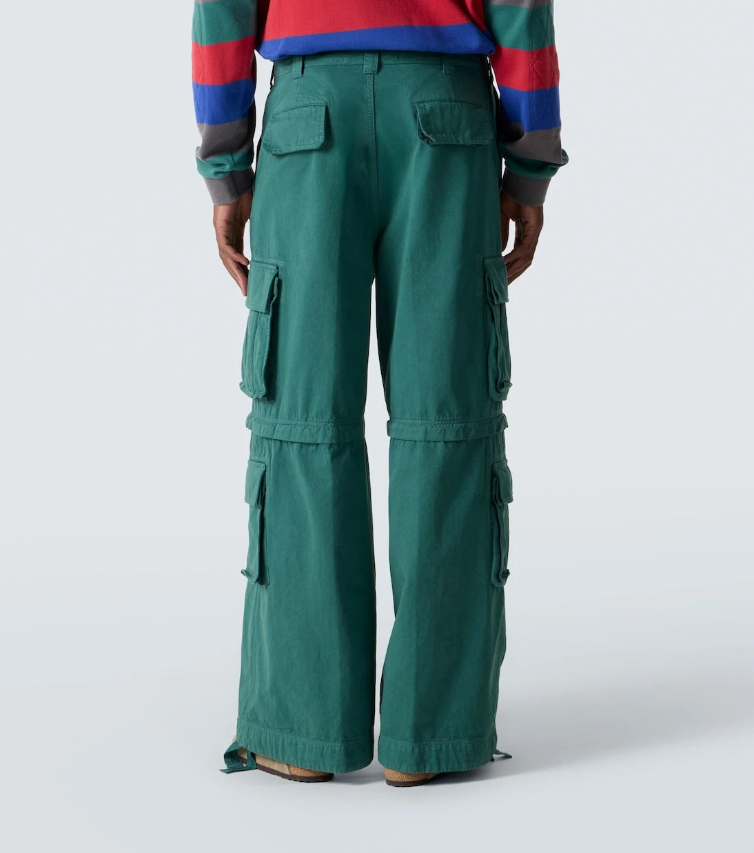 ERL - High-rise cotton cargo pants