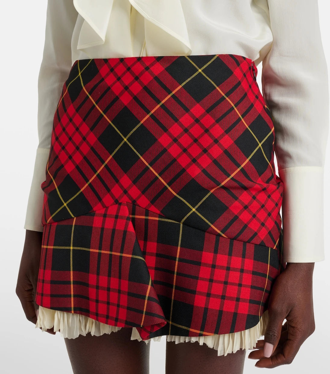 McQueen - MacQueen Tartan ruffled miniskirt
