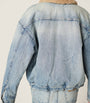 Turquoise Shearling Denim Jacket