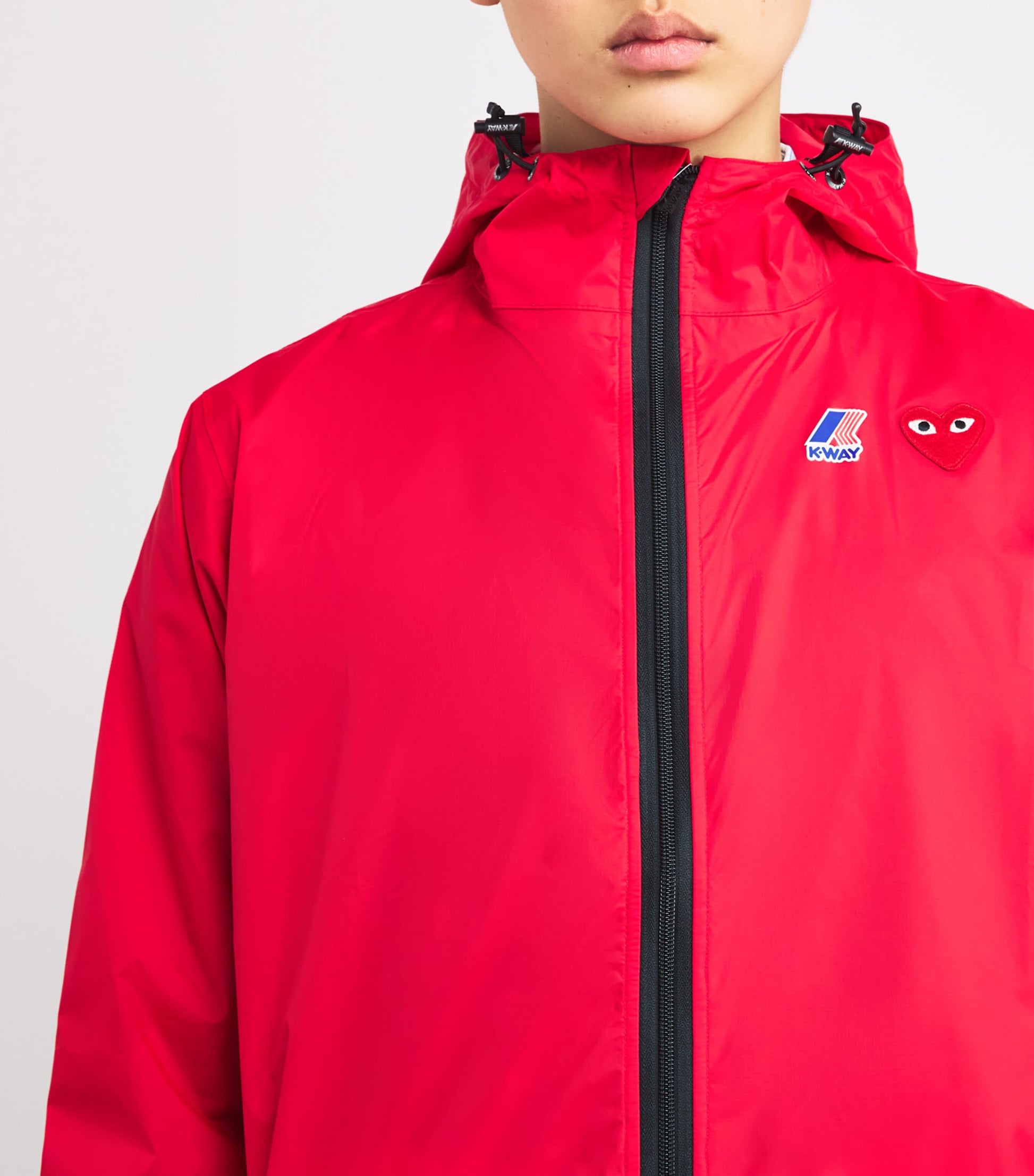 Comme Des Garçons Play Red x K-Way Nylon Water-Resistant Jacket