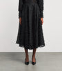 Palmer//Harding Black Organza Gentle Collide Midi Skirt